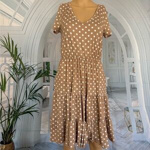 Polka Dot Short Sleeve Dress
